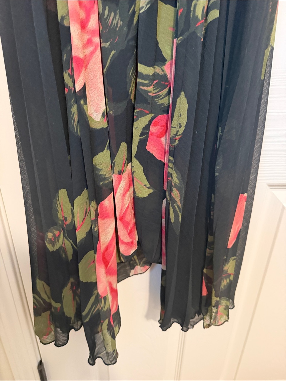 Anthropologie Black Maxi Dress with Pink Floral Print - Picture 2 of 4